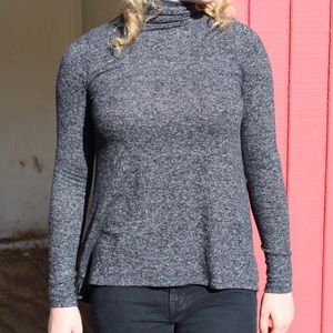 Soft, Gray Long Sleeved Turtleneck